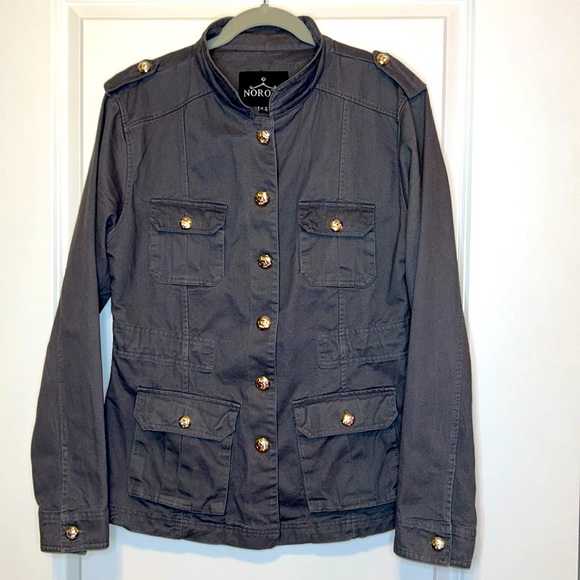 NOROZE Ladies Grey Military Style Summer Jacket New Without Tag - Picture 17 of 17